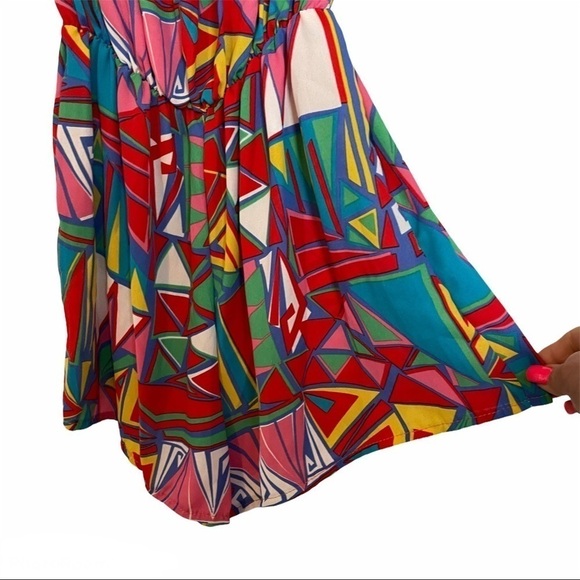 Million Bullpup Geometric Print Cover Up / Romper - Picture 5 of 10